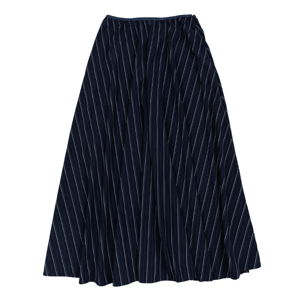 Gigi navy stripe corduroy skirt FW25