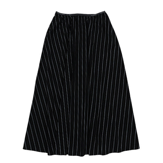 Gigi black stripe corduroy skirt FW25