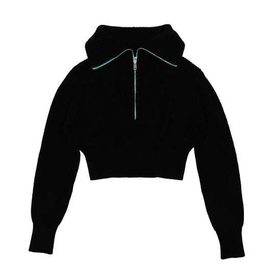 Vera black zip sweater FW25
