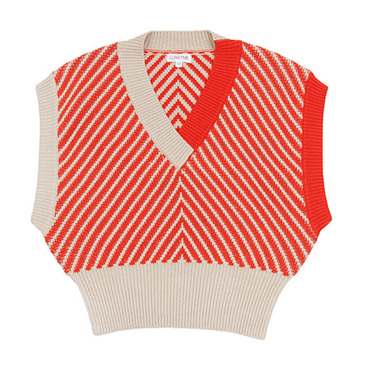 Lila coral two tone vest FW25