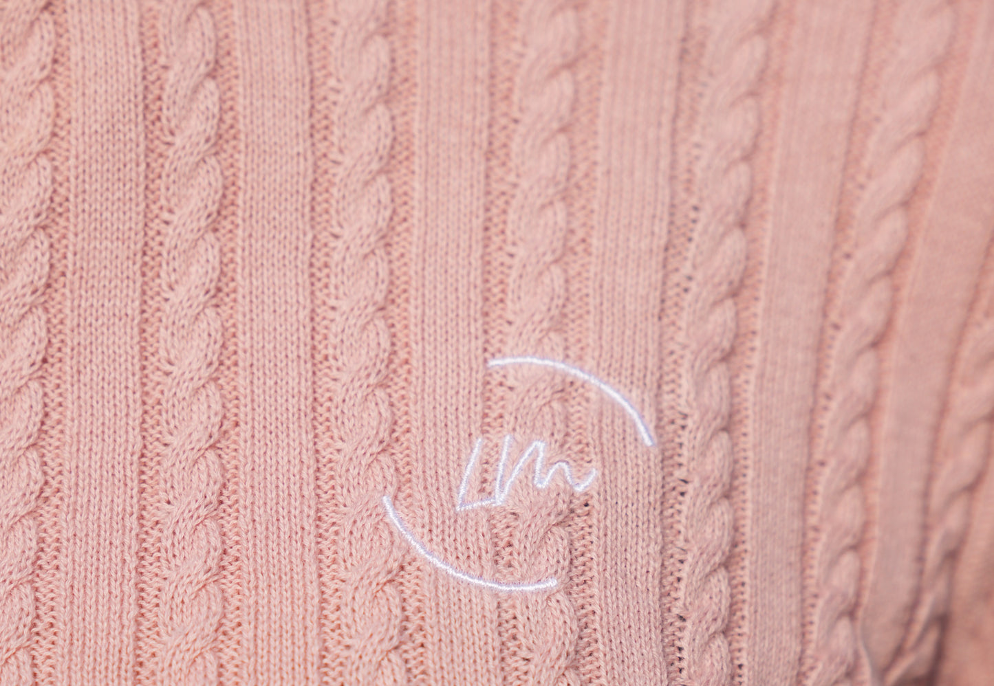 Ruth cable pink sweater SS26