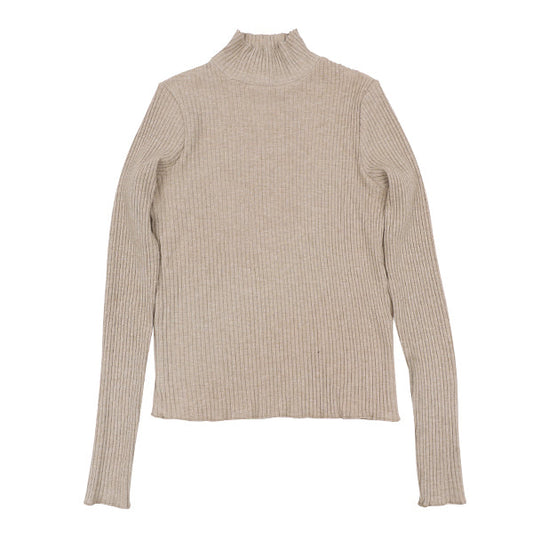 Pia stone ribbed mock neck FW26