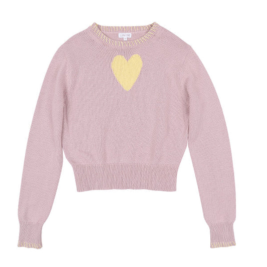 Bryn heart lilac sweater FW26