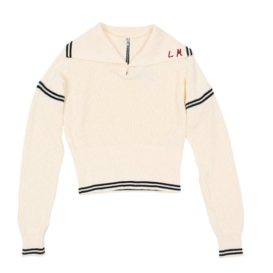 Demi cream half zip sweater FW26
