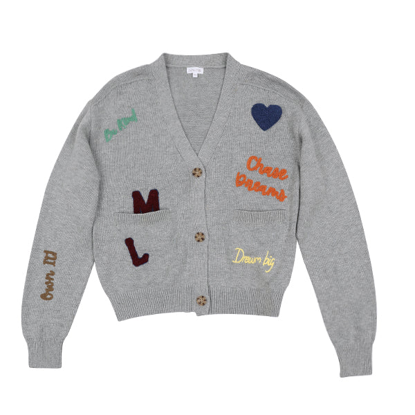 Kira grey detail cardigan FW26