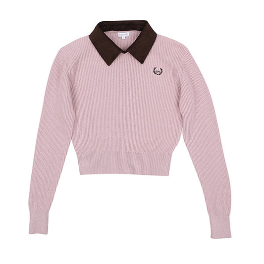 Cleo lilac sweater with removable collar FW26