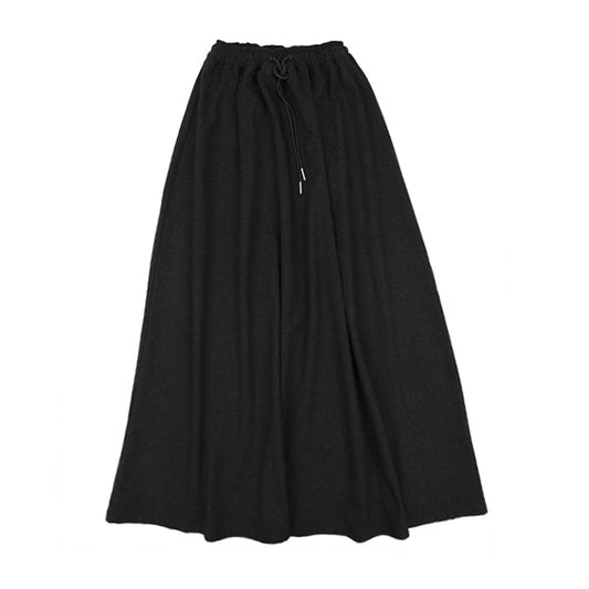 Dara drawstring charcoal skirt FW26