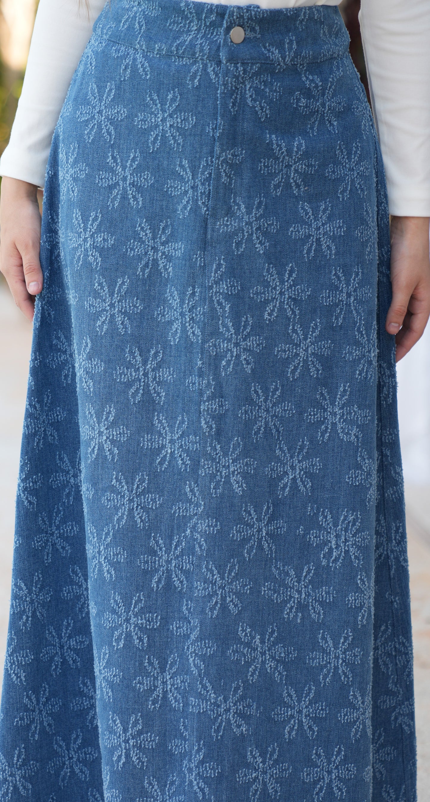 Pam denim floral skirt SS26