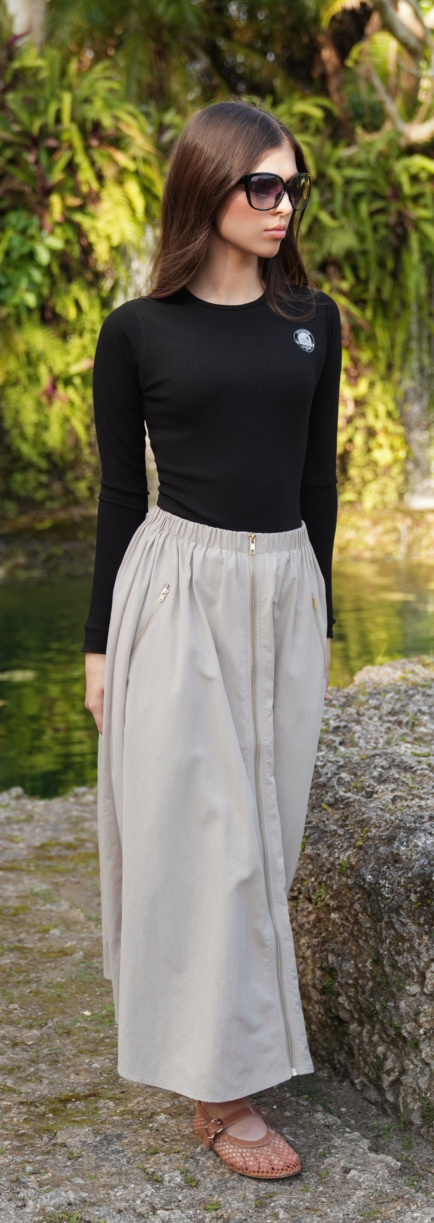 Kim stone zipper skirt SS26