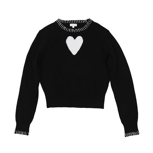 Bryn heart black sweater FW26