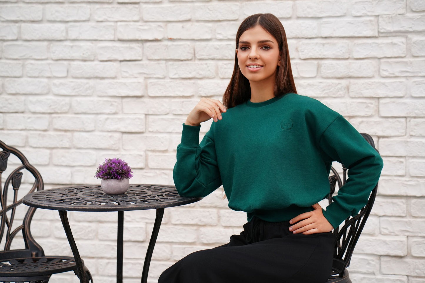 Bubble green sweatshirt FW24