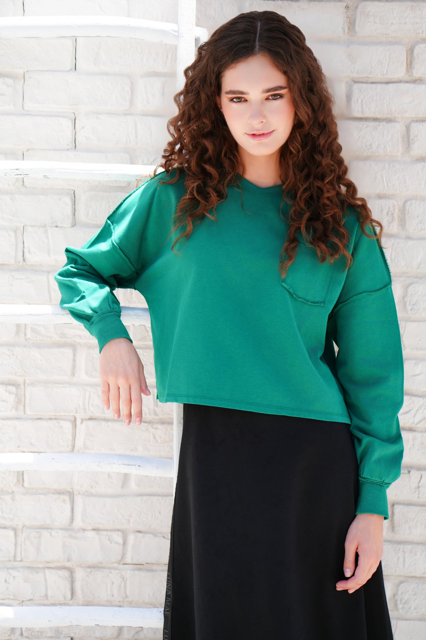 Luna green top FW24