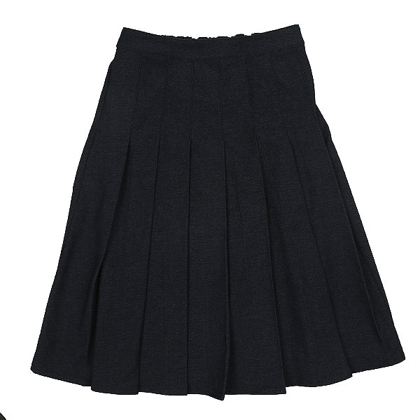 Front pleat navy blue denim skirt – Luna Mae