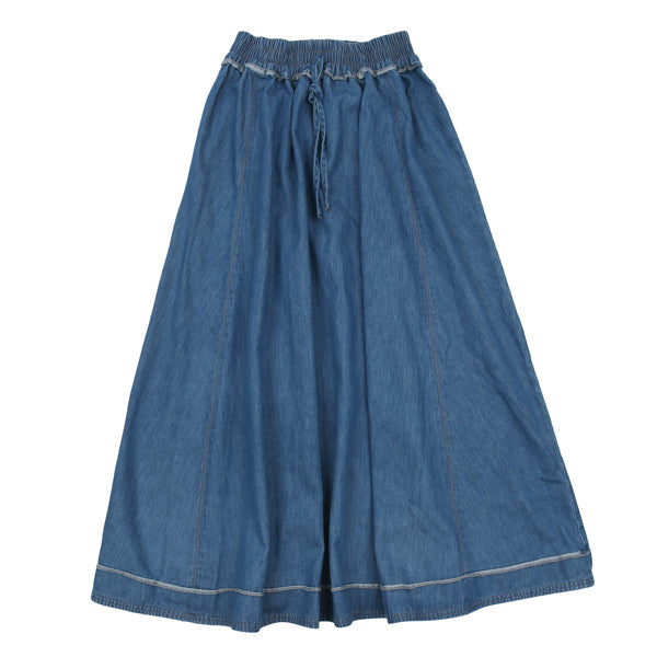 Rose denim skirt